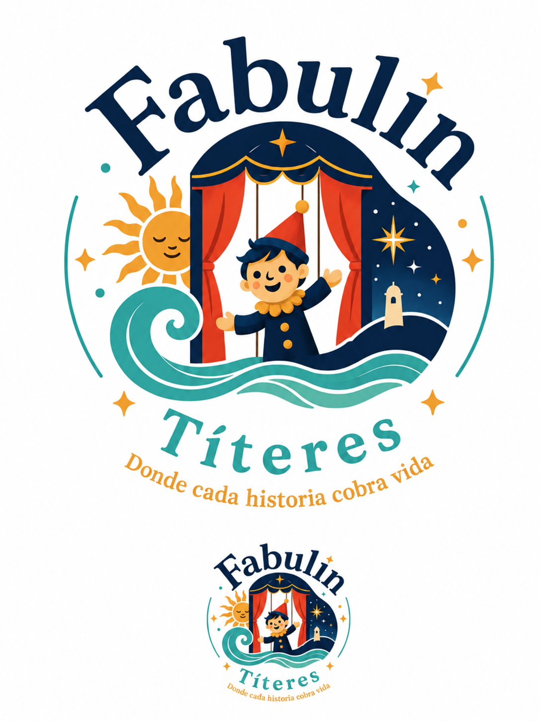 Logo oficial de Fabulín Títeres: Donde cada historia cobra vida